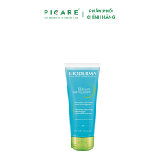 Gel Rửa Mặt Tạo Bọt Ngăn Ngừa Mụn Dành Cho Da Hỗn Hợp, Da Dầu Đến Da Mụn Bioderma Sebium Gel Moussant 100ml