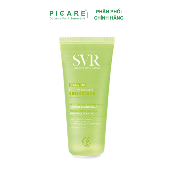 Gel Rửa Mặt Dành Cho Da Dầu SVR Sebiaclear Gel Moussant 200ml