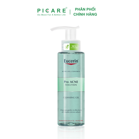 Sữa Rửa Mặt Dành Cho Da Nhờn Mụn Dạng Gel Eucerin Pro Acne Cleasing Gel 200ml - 88970