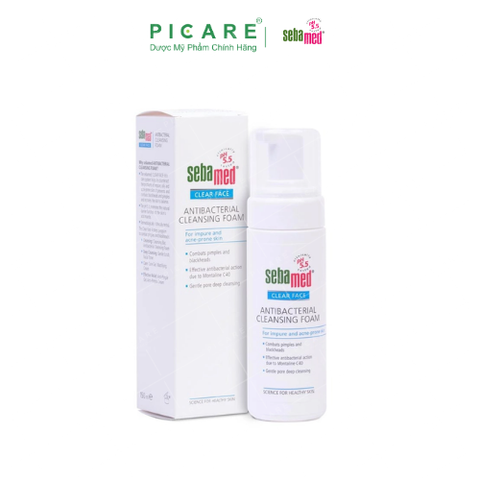 Sữa Rửa Mặt Tạo Bọt Giảm Khuẩn, Giảm Mụn Sebamed Clear Face Antibacterial Cleansing Foam 50ml