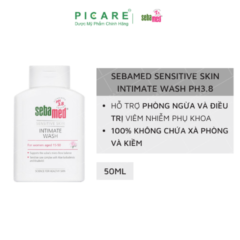 Dung Dịch Vệ Sinh Phụ Nữ pH3.8 SEBAMED Feminine Intimate Wash pH3.8 50ml