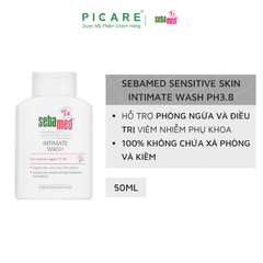 Dung Dịch Vệ Sinh Phụ Nữ pH3.8 SEBAMED Feminine Intimate Wash pH3.8 50ml