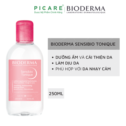 Nước Dưỡng Da Và Giúp Cân Bằng pH Của Da Dành Cho Da Nhạy Cảm Bioderma Sensibio Tonique 250ml