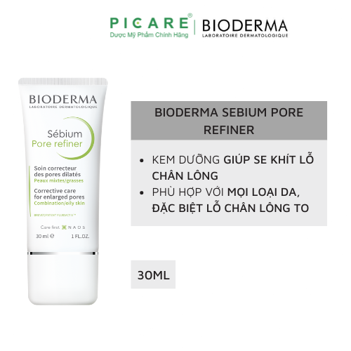 Kem Dưỡng Dành Cho Da Dầu Và Làm Se Nhỏ Lỗ Chân Lông Bioderma Sebium Pore Refiner 30ml