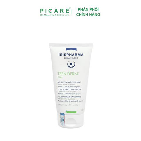 Gel Rửa Mặt, Giảm Nhờn, Ngừa Mụn Isis Pharma Teenderm Gel 150ml