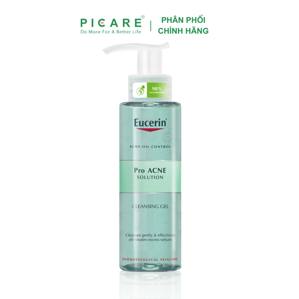Sữa Rửa Mặt Dành Cho Da Nhờn Mụn Dạng Gel Eucerin Pro Acne Cleasing Gel 400ml - 88982