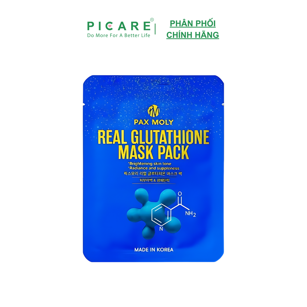 Mặt nạ dưỡng trắng da chuyên sâu PAXMOLY Real Glutathione Mask Pack - 25ml
