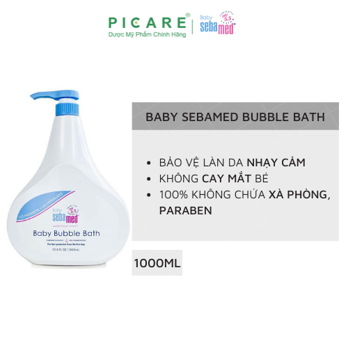 Sữa Tắm Dịu Nhẹ Toàn Thân SEABAMED pH 5.5 Baby Seabamed Bubble Bath 1000ml