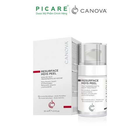 Tinh chất làm sáng da, tẩy tế bào chết, ngăn ngừa lão hóa Canova Resurface MD15 Peel – Night Treatment 30ml