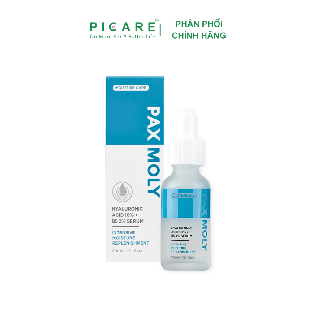 Tinh chất cấp ẩm đa tầng cho da khô PAX MOLY Hyaluronic acid 10% + B5 3% Serum 30ml