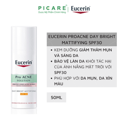 Kem Dưỡng Giảm Mụn & Chống Nắng Eucerin Day Bright Mattifying SPF30 50ml -  66868