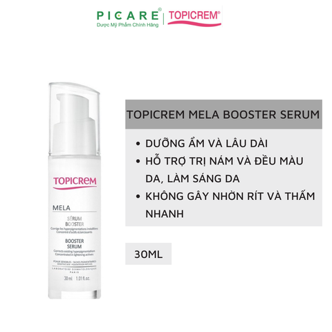 Tinh Chất Làm Trắng Sáng Da, Nhạt Nám Làm Mềm Mịn Da Topicrem Mela Booster Serum 30ml