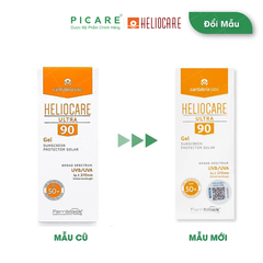 Kem Chống Nắng Dạng Gel Cho Da Thường, Da Nhờ, Da Mụn Và Da Hổn Hợp Heliocare Gel 90 SPF50+ 50ml