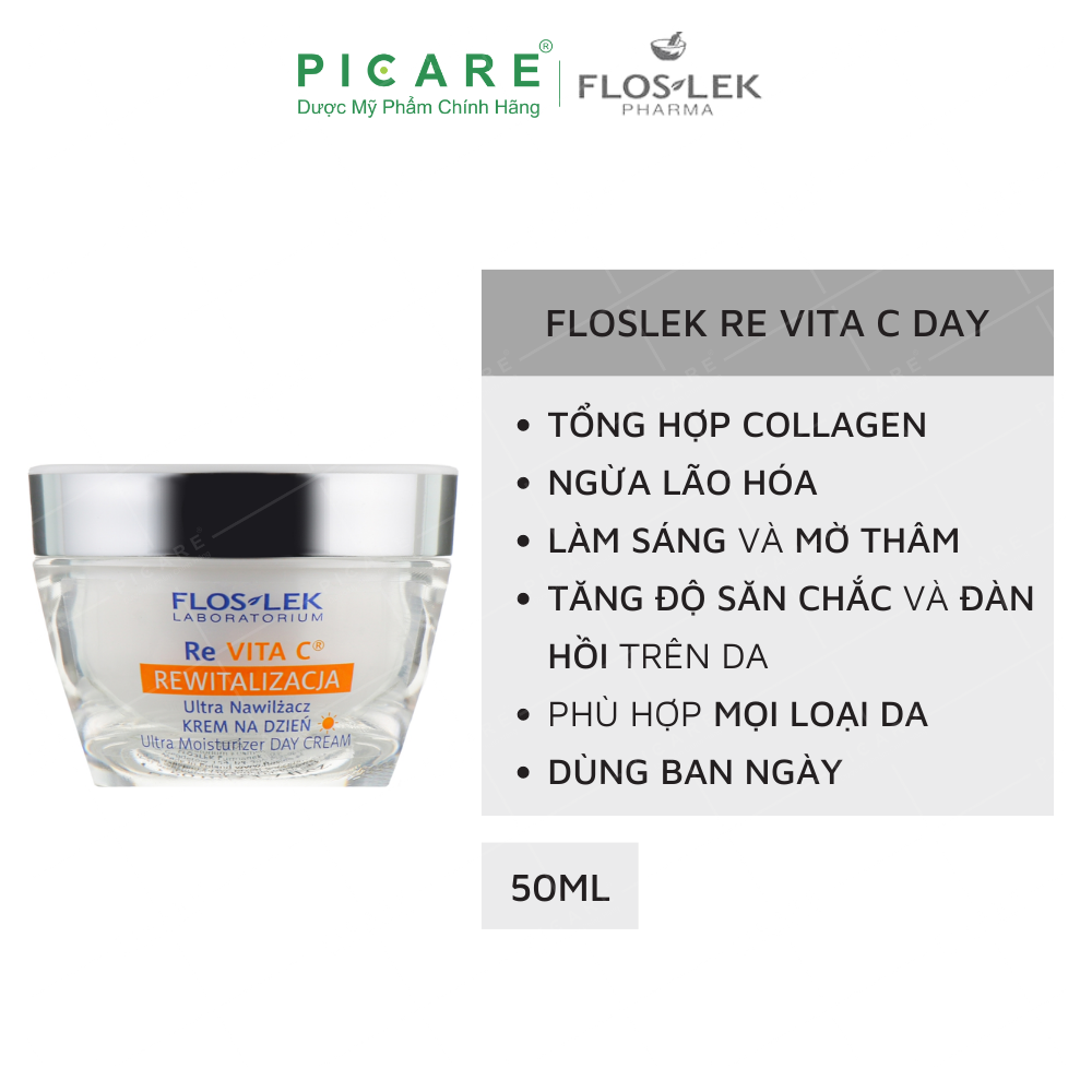 Kem dưỡng sáng da ban ngày Floslek Re Vita C – Ultra Moisturizer Day Cream RE VITA C 50ml