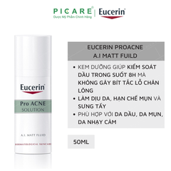 Kem Dưỡng Kiểm Soát Dầu Giảm Mụn Eucerin Pro Acne A.I Matt Fluid 50ml – 69691