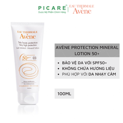 Kem Chống Nắng Vật Lý Không Mùi Cho Da Nhạy Cảm Avène Protection Mineral Cream SPF50+ 100ml