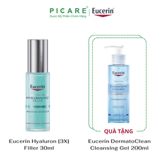 [MUA 1 TẶNG 1] Bộ Sản Phẩm Eucerin Tinh Chất Cấp Ẩm Hyaluron-Filler Moisture Booster 30ml - 83524 & Sửa Rữa Mặt Cho Da Nhạy Cảm DermatoCLEAN Cleansing Gel 200ml