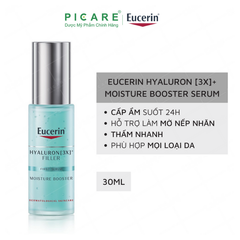 [MUA 1 TẶNG 1] Bộ Sản Phẩm Eucerin Tinh Chất Cấp Ẩm Hyaluron-Filler Moisture Booster 30ml - 83524 & Sửa Rữa Mặt Cho Da Nhạy Cảm DermatoCLEAN Cleansing Gel 200ml