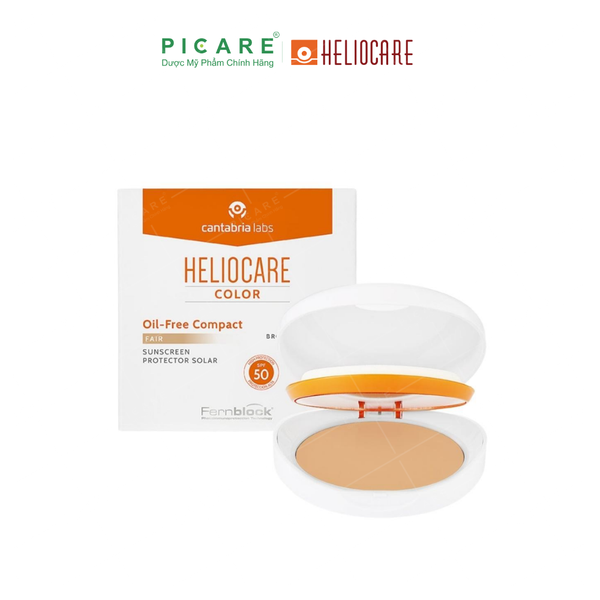 Phấn Nền Chống Nắng Thích Hợp Mọi Loại Da Heliocare Oil-Free Compact Fair SPF50 (Màu trắng sáng) 50ml