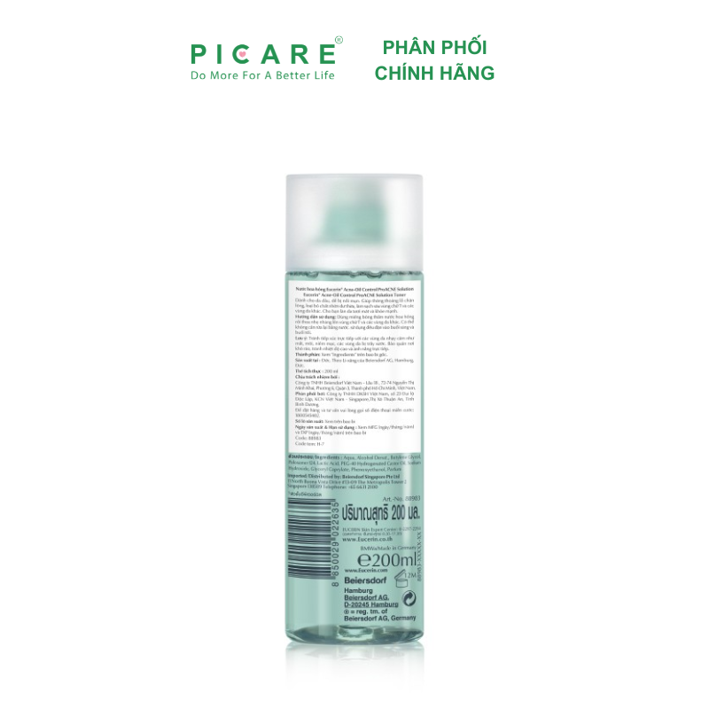 Nước Hoa Hồng Cân Bằng Cho Da Mụn Eucerin Pro Acne Toner 200ml – 88983