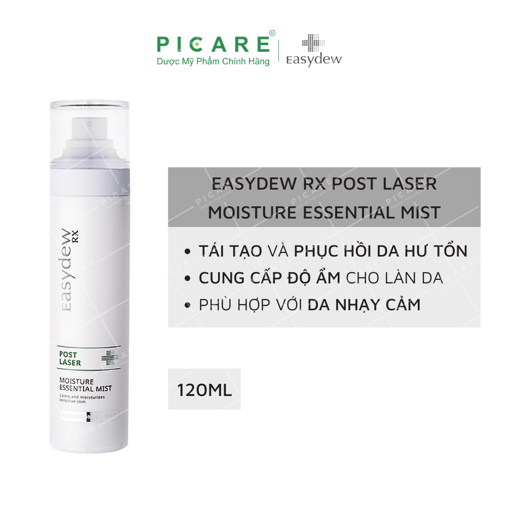 Xịt phục hồi cấp ẩm và dưỡng chất mang lại làn da ẩm mượt Easydew RX Post Laser Moisture Essential Mist 120ml