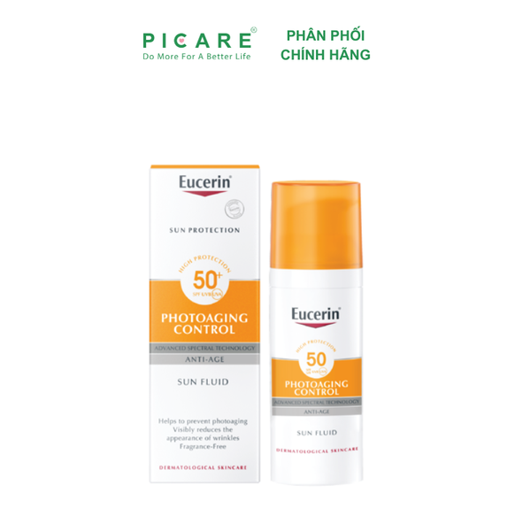 Kem Chống Nắng Giúp Giảm Nếp Nhăn Ngăn Ngừa Lão Hóa Eucerin Sun Fluid Photoaging Control SPF50+ 50ml – 87934