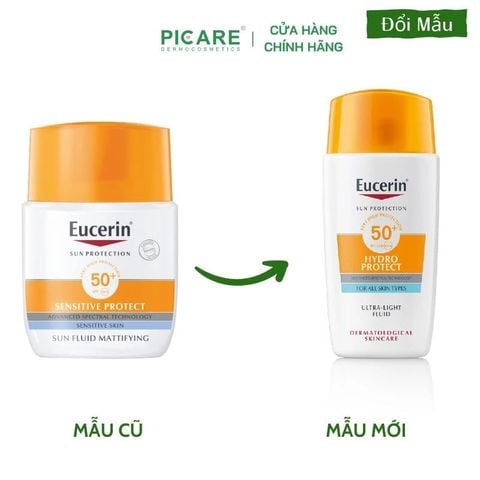 Kem chống nắng dành cho mọi loại da Eucerin Sun Protection aHydro Protect Ultra-Light Fluide SPF50+ PA++++ 50ml - 66961