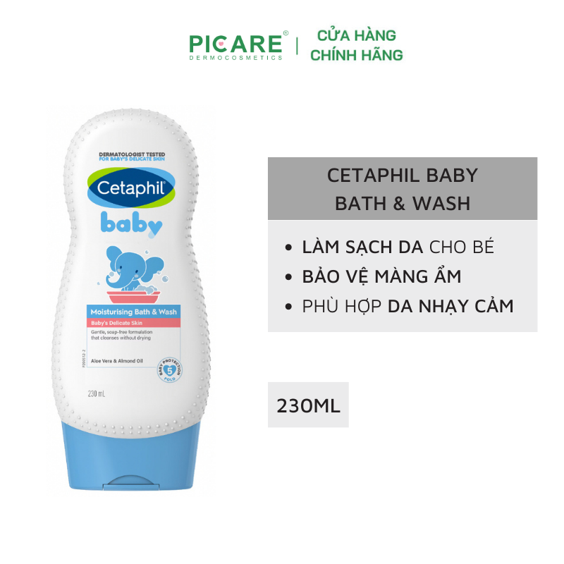 Sữa Tắm Dưỡng Ẩm Cho Bé Cetaphil Baby Moisturising Bath & Wash 230ml