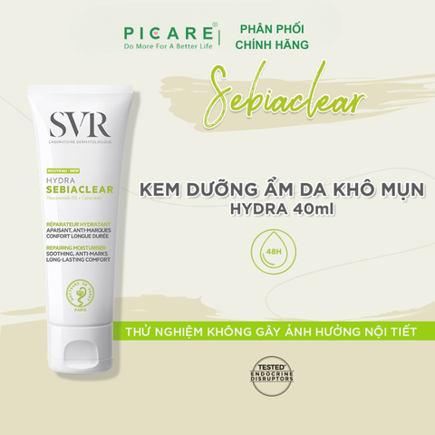 Kem Dưỡng Ẩm SVR Giảm Thâm Mụn Cho Da Dầu Sebiaclear Hydra 40ml