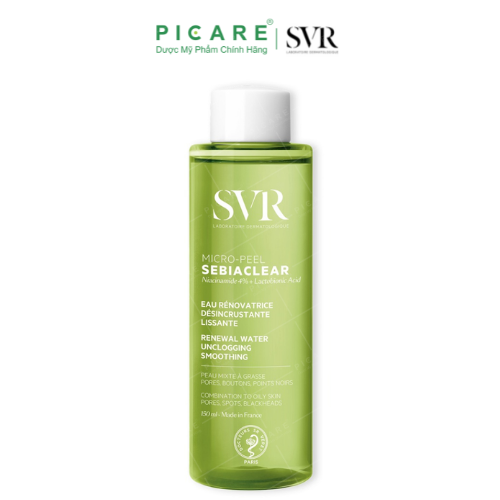 Nước Cân Bằng Giảm Mụn Và Thông Thoáng Lỗ Chân Lông SVR Sebiaclear Micro - Peel 150ml