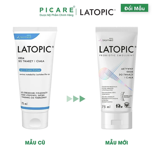Kem Dưỡng Ẩm Latopic – Dịu Nhẹ Cho Da Khô & Nhạy Cảm - Face And Body Cream 75ml