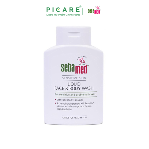 Sữa Rửa Mặt Và Tắm Toàn Thân Cho Da Nhạy Cảm Sebamed Liquid Face & Body Wash 50ml