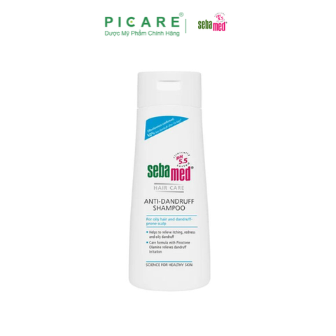 Dầu Gội Hỗ Trợ Giảm Gàu Sebamed pH5.5 Anti-Dandruff Shampoo 200ml