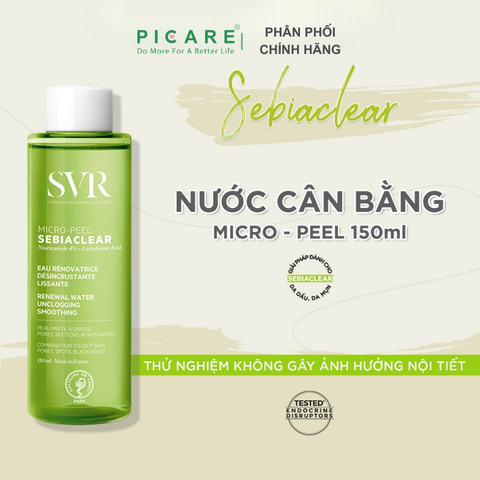 Nước Cân Bằng Giảm Mụn Và Thông Thoáng Lỗ Chân Lông SVR Sebiaclear Micro - Peel 150ml