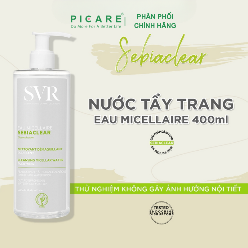 Nước Tẩy Trang SVR Làm Sạch Và Loại Bỏ Dầu Trên Da Sebiaclear Eau Micellaire 400ml