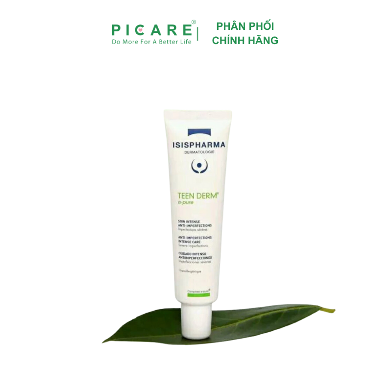 Kem Hỗ Trợ Giảm Mụn Trứng Cá Isis Pharma Teen Derm Alpha Pure 30ml