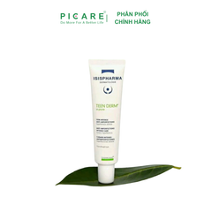 Kem Hỗ Trợ Giảm Mụn Trứng Cá Isis Pharma Teen Derm Alpha Pure 30ml