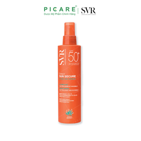 Xịt Chống Nắng Không Gây Nhờn Da, Dành Cho Mặt Và Toàn Thân SVR Sun Secure Spray SPF50 200ml