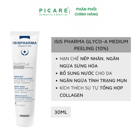 Kem Peeling Trẻ Hóa Da Isis Pharma Glyco-A 10% 30ml
