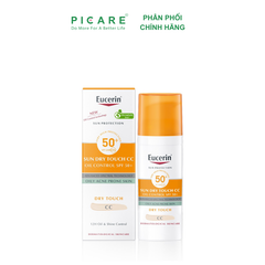 Kem Chống Nắng Che Khuyết Điểm Eucerin Sun Dry Touch CC Oil COntrol SPF50+ 50ml (Có Màu) – 87937