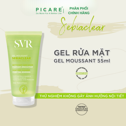Gel Rửa Mặt Dành Cho Da Dầu SVR Sebiaclear Gel Moussant 55ml