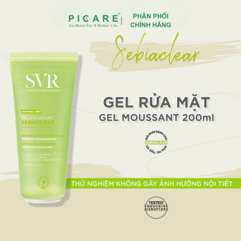 Gel Rửa Mặt Dành Cho Da Dầu SVR Sebiaclear Gel Moussant 200ml