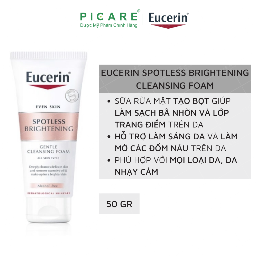 Sữa Rửa Mặt Trắng Da Eucerin Spotless Brightening Cleansing Foam 50ml - 98359
