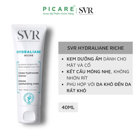 Kem Dưỡng Ẩm Cho Da Khô SVR Hydraliane Riche 40ml