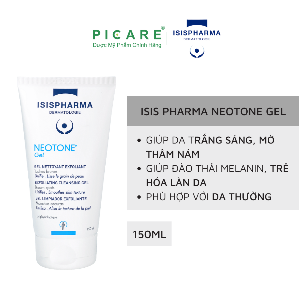 Gel Rửa Mặt Trắng Sáng Da Isis Pharma Neotone Gel 150ml