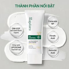 Kem Chống Nắng Mỏng Nhẹ, Thấm Nhanh Hỗ Trợ Phục Hồi Da Tổn Thương Easydew EX UV Control Ultra Shield Sun Cream SPF50+ 50ml