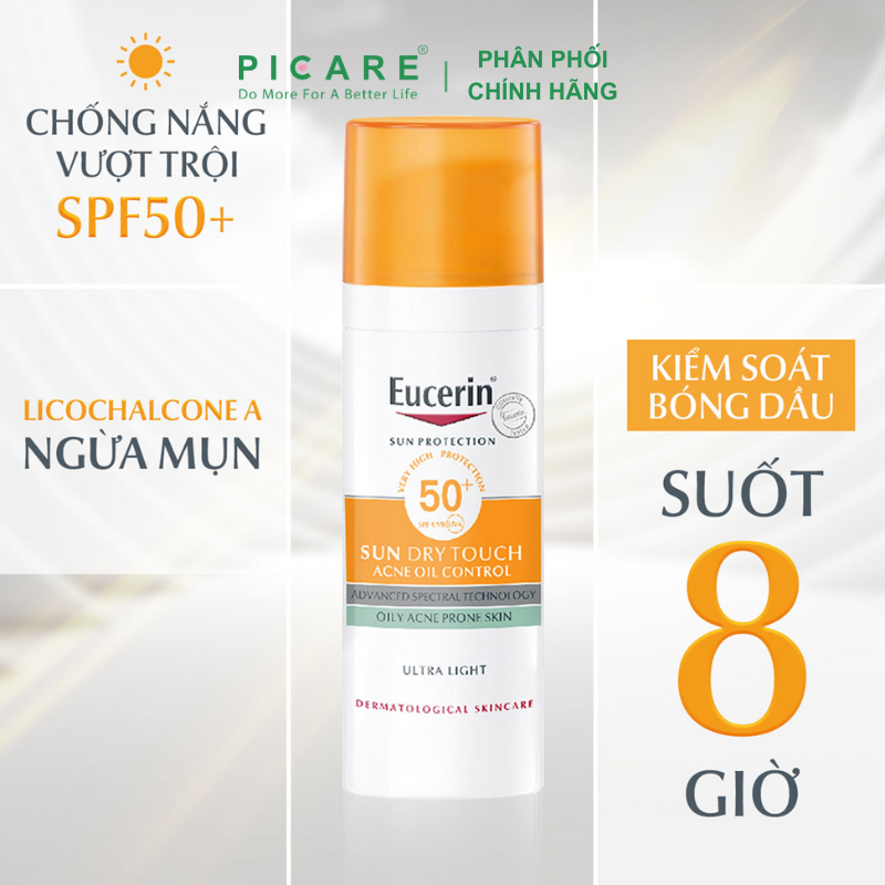 Kem Chống Nắng Cho Da Nhờn Mụn Eucerin Sun Oil Control Dry Touch SPF50+ 50ml – 69767