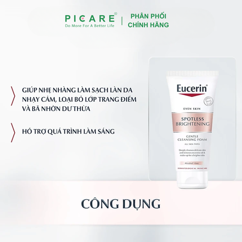 Sữa Rửa Mặt Trắng Da Eucerin Spotless Brightening Cleansing Foam 50ml - 98359