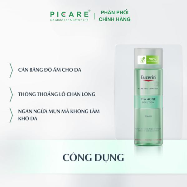 Nước Hoa Hồng Cân Bằng Cho Da Mụn Eucerin Pro Acne Toner 200ml 88983