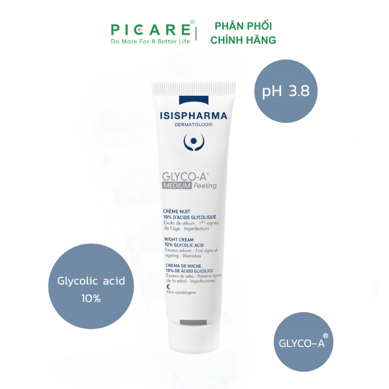Kem Peeling Trẻ Hóa Da Isis Pharma Glyco-A 10% 30ml